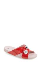 Women's Fendi Flowerland Slide Sandal .5us / 40eu - Red