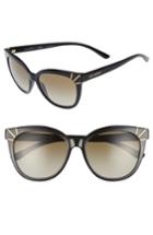 Women's Tory Burch 55mm Gradient Cat Eye - Black