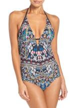 Women's Laundry By Shelli Segal Folk Art One-piece Swimsuit