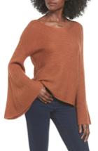 Women's Bp. Flare Sleeve Sweater, Size - Brown