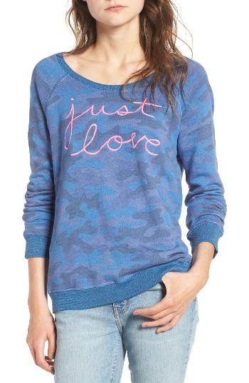 Women's Sundry Just Love Camo Pullover