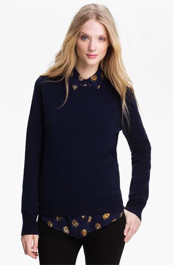 Equipment 'sloane' Crewneck Cashmere Sweater Peacoat