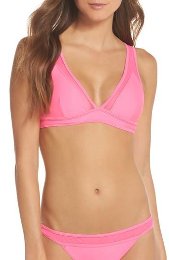 Women's Ted Baker London Mesh Inset Bikini Top - Pink