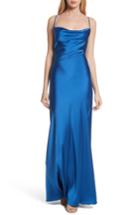 Women's Diane Von Furstenberg Open Back A-line Gown - Blue