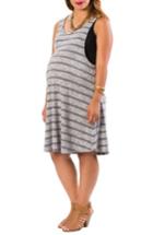 Women's Lab40 Danielle Maternity/nursing Tank Dress - Grey