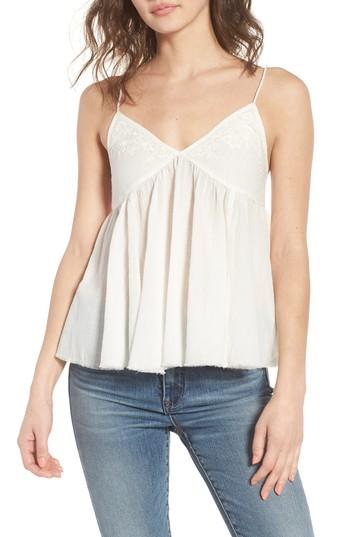 Women's Bp. Embroidered Babydoll Tank, Size - Ivory