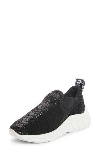 Women's Miu Miu Sequin Slip-on Sneaker Us / 35eu - Black