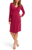 Women's Rosie Pope Wrap Maternity Dress - Purple