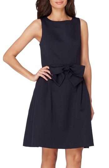 Women's Tahari Bow Front A-line Dress - Blue