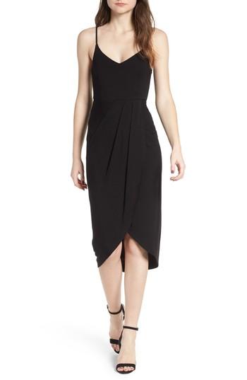 Women's Soprano Pleated Body-con Dress - Black