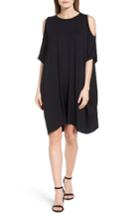 Women's Press Cold Shoulder Asymmetrical Jersey Dress - White