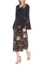 Women's Chelsea28 Jacquard Midi Wrap Dress, Size - Black