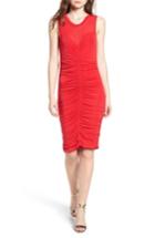 Women's Trouve Shirred Dress, Size - Red