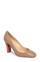 Women's Christian Louboutin Viva Pump Us / 37eu - Beige