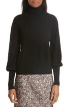 Women's Milly Blouson Sleeve Cashmere Sweater - Black