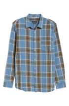 Men's Barney Cools Plaid Flannel Shirt, Size - Blue