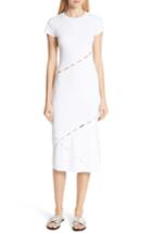 Women's Rag & Bone Eden Slash Detail Midi Dress - White