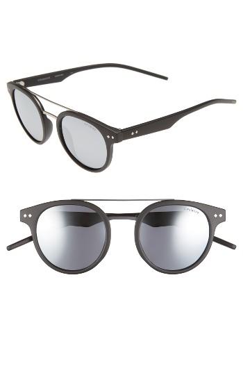 Women's Polaroid 49mm Polarized Retro Sunglasses - Matte Black