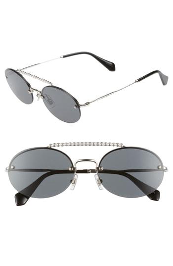 Women's Miu Miu Evolution 54mm Rimless Round Sunglasses -