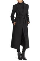 Women's Lauren Ralph Lauren Wrap Overcoat - Black