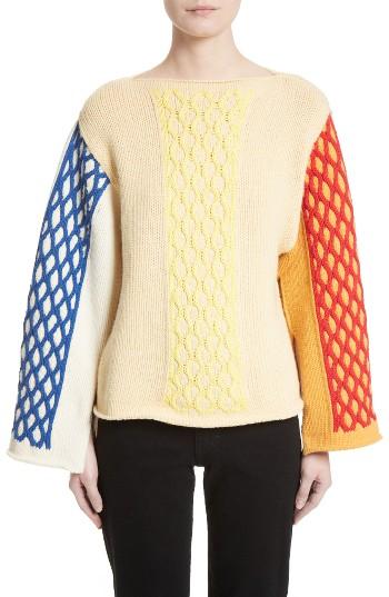 Women's J.w.anderson Multicolor Cable Knit Sweater