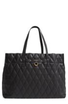 Givenchy Quilted East/west Faux Leather Shopper - Black