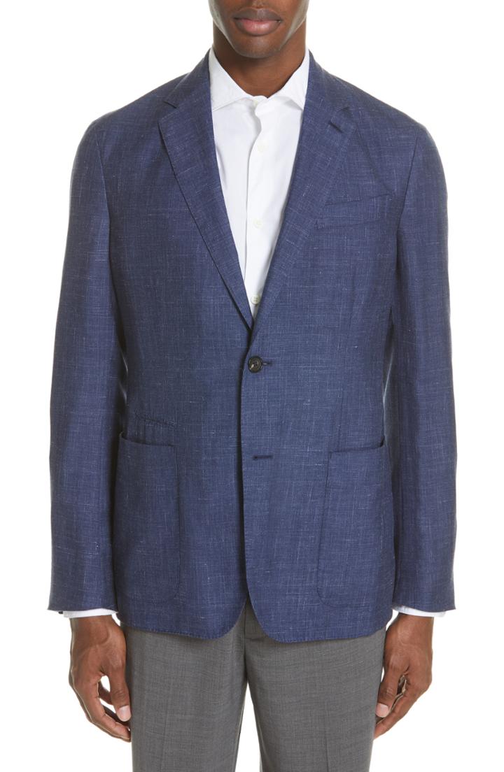 Men's Ermenegildo Zegna Informale Trim Fit Solid Cashmere Blend Sport Coat