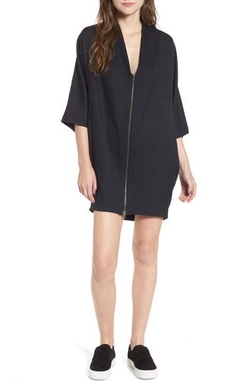 Women's James Perse Zip Cocoon Dress - Black