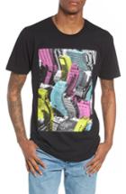 Men's Kid Dangerous Neon City Graphic T-shirt - Black
