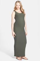 Women's Tees By Tina 'lattice' Maxi Maternity Dress, Size - Green