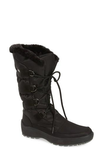 Women's Pajar 'riga' Waterproof Ice Grippers Boot -7.5us / 38eu - Black
