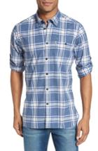Men's Barbour Elver Tailored Fit Plaid Sport Shirt - Blue