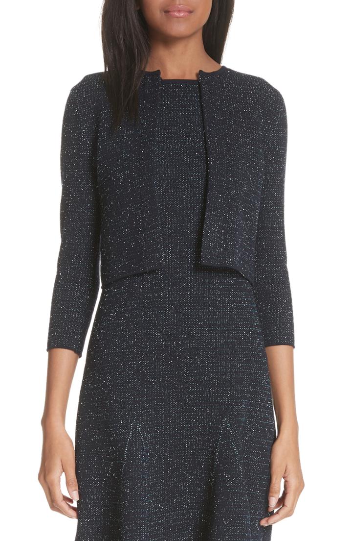 Women's Oscar De La Renta Tweed Knit Cardigan