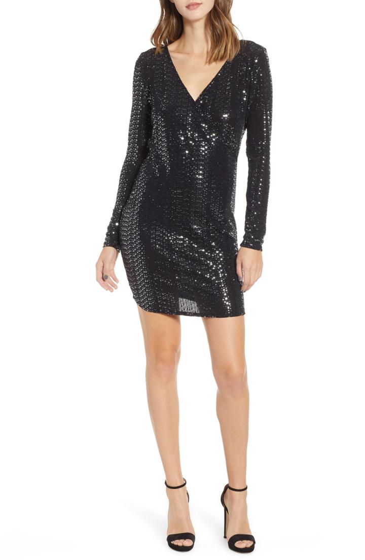 Women's Leith Sequin Sheath Dress, Size - Black