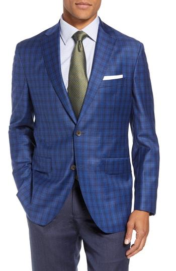 Men's David Donahue Arnold Classic Fit Plaid Wool Sport Coat