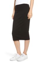 Women's Stateside Stretch Cotton Midi Skirt - Black