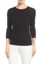 Petite Women's Halogen Cotton Blend Pullover P - Black