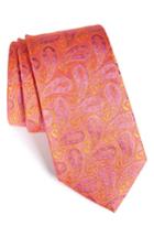 Men's Nordstrom Modern Paisley Silk Tie, Size X-long - Purple