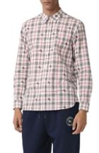 Men's Burberry Edward Logo Poplin Sport Shirt, Size - White