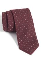 Men's Nordstrom Men's Shop Agro Dot Wool Tie, Size - Red