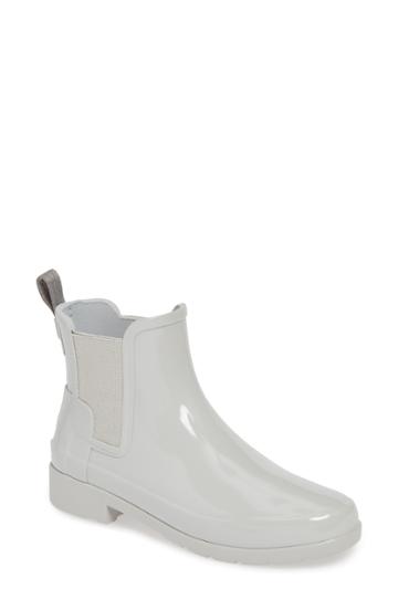 Women's Hunter Original Refined Chelsea Waterproof Rain Boot M - Grey