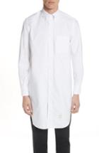 Men's Thom Browne Elongated Woven Shirt - White
