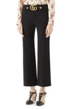 Women's Gucci Marmont Stretch Jersey Crop Pants Us / 44 It - Black