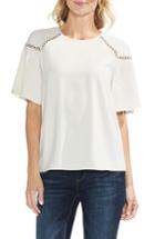 Women's Vince Camuto Lace Trim Blouse, Size - White