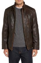 Men's Missani Le Collezioni Leather Jacket, Size - Brown