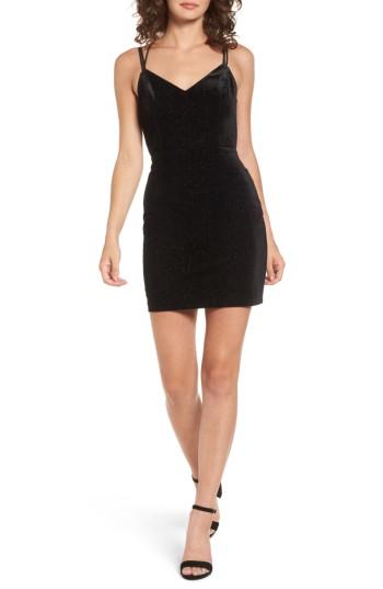 Women's Lush Strappy Body-con Dress - Black