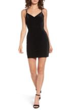 Women's Lush Strappy Body-con Dress - Black
