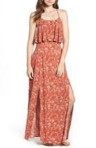 Women's Lira Clothing Bellevue Ruffle Maxi Dress - Orange