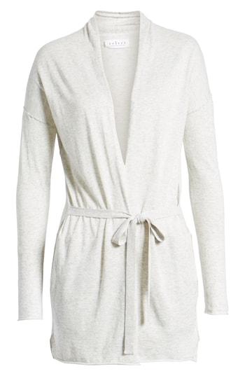 Women's Velvet By Graham & Spencer Belted Cotton Cardigan - Grey