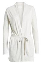 Women's Velvet By Graham & Spencer Belted Cotton Cardigan - Grey
